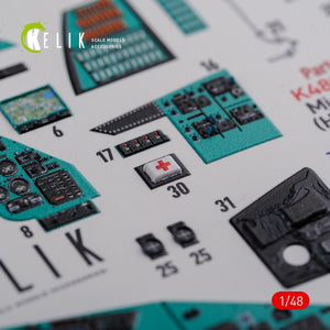 KELIK K48092 Mi-24D (Hind-D) interior 3D decals for Trumpeter kit 1/48 – imagen 6