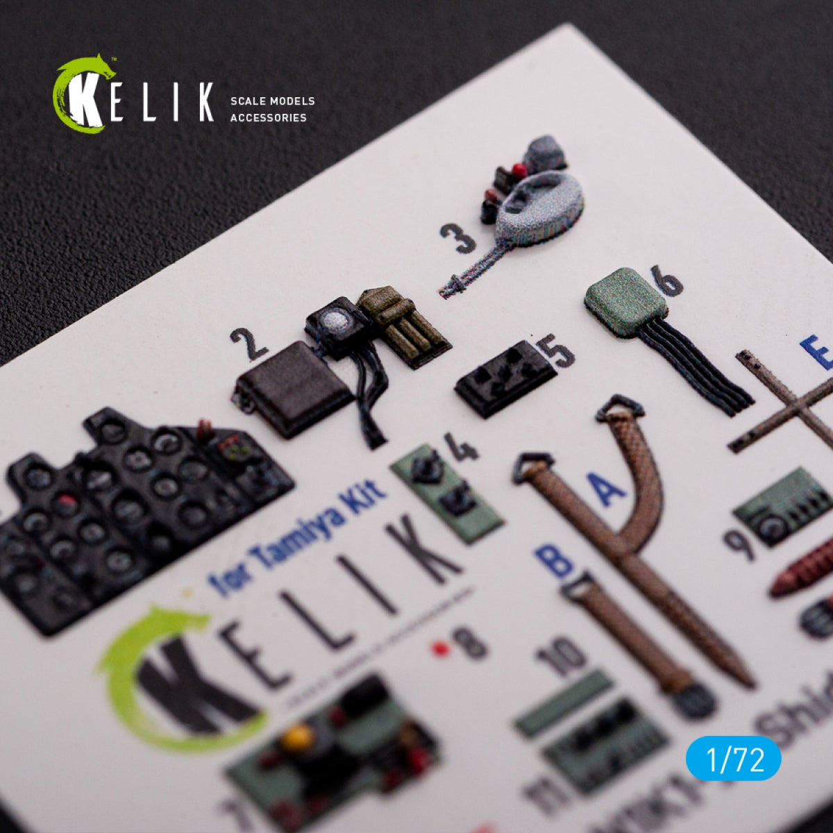 KELIK K72075 N1K1-Ja Shiden Type 11 interior 3D decals for Tamiya kit 1/72 – immagine 3