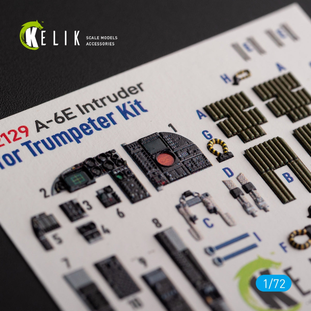 KELIK K72129 A-6E Intruder - décalcomanies 3D intérieures pour maquette Trumpeter au 1/72 – image 2