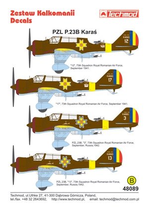 Techmod 48089 - PZL.23B Karaś 1/48 – immagine 2