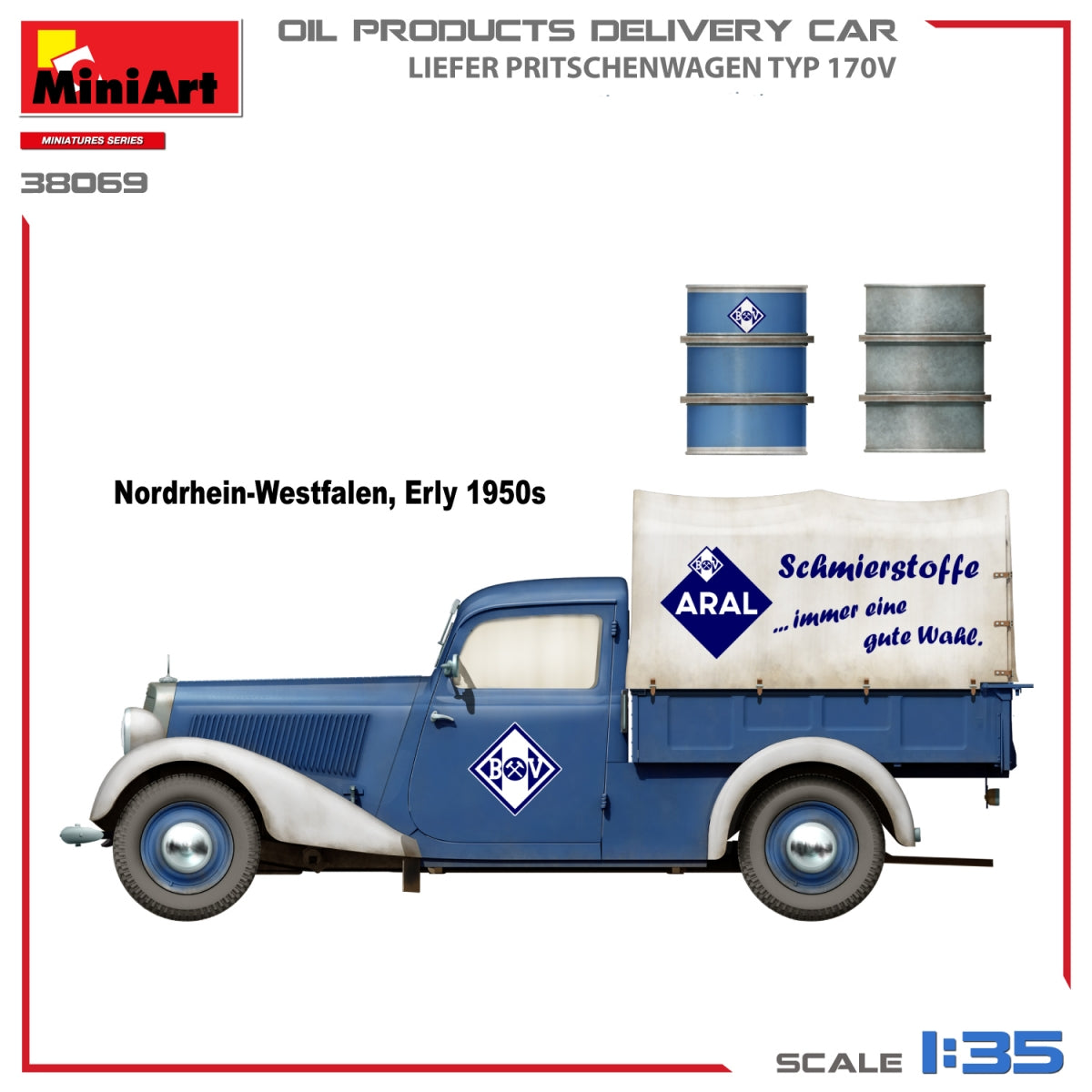 MiniArt 38069 VOITURE DE LIVRAISON DE PRODUITS PÉTROLIERS, LIEFER PRITSCHENWAGEN TYP 170V 1/35 – image 4