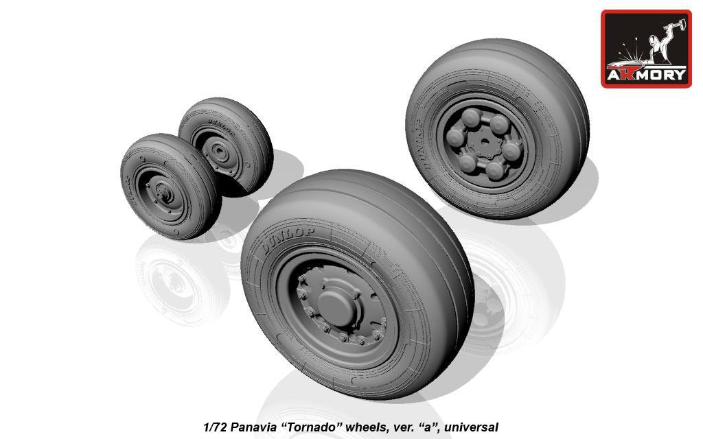 Armory Models AW72501a Panavia Tornado wheels, w/ tyres type “a” (DL) 1/72 – immagine 3