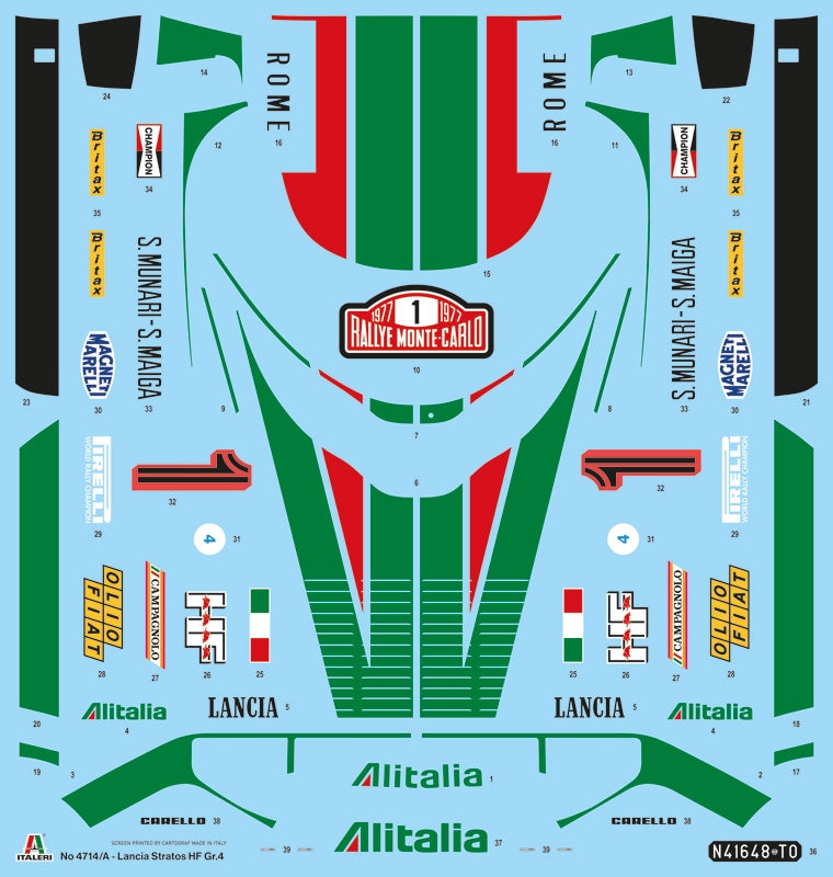 Italeri 4714 Lancia stratos HF Gr.4 Monte Carlo 1977 1/12 – imagen 22