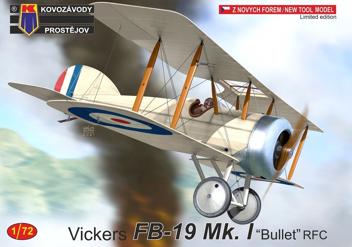 Kovozavody Prostejov KPM0249 Vickers FB-19 Mk.I “Bullet” RFC 1/72