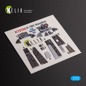KELIK K72130 F-101 Voodoo - interior 3D decals for Revell kit 1/72 – immagine 4
