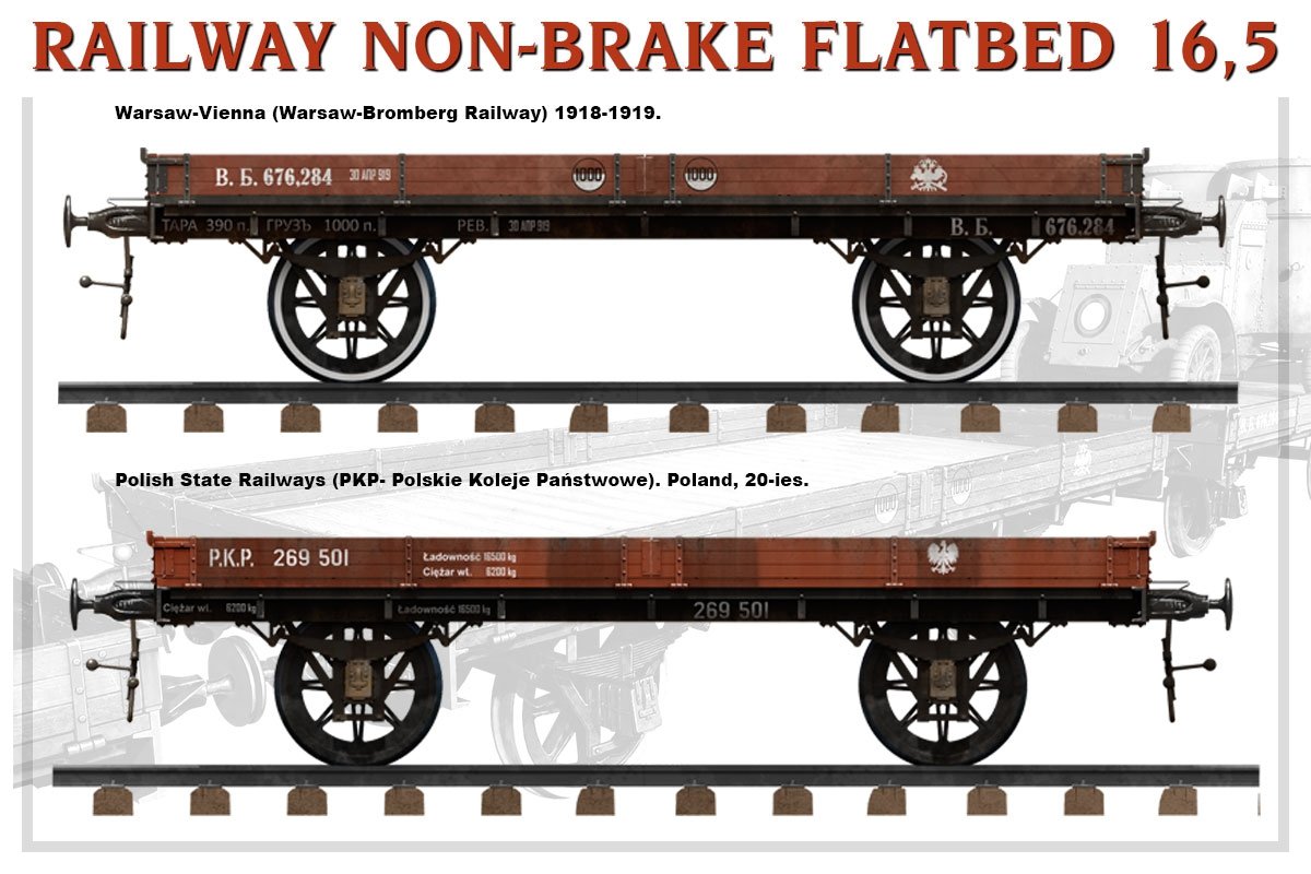 MiniArt 39004 RAILWAY NON-BRAKE FLATBED 16,5 t 1/35 – Bild 6