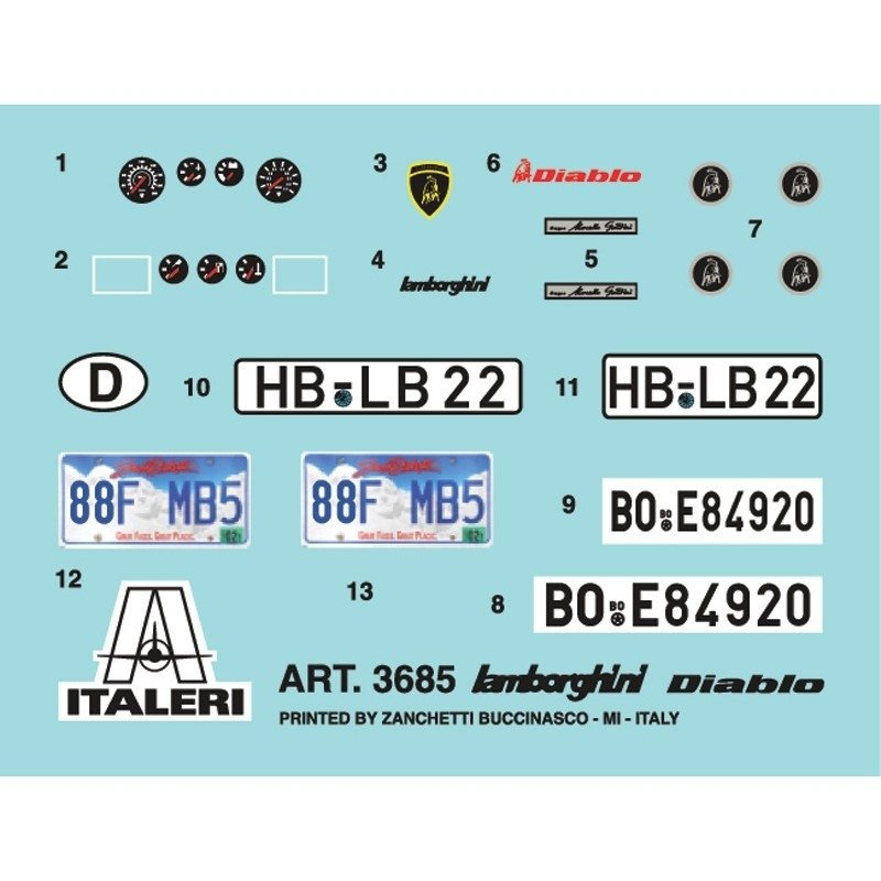 Italeri 3685 Lamborgini Diablo 1/24 – imagen 3