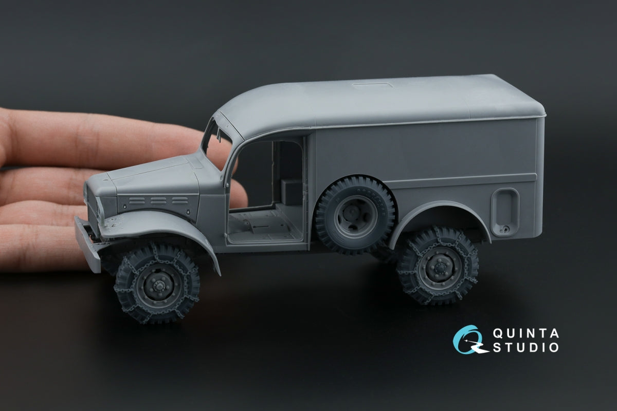 Quinta Studio QT35012 Dodge WC Family tyre set with chains (Zvezda) 1/35 – imagen 8