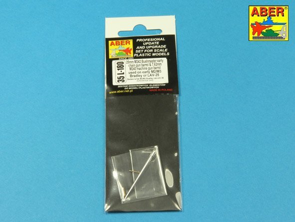 Aber 35L-180 25mm M242 Bushmaster early chain gun barrel &amp;amp; 7,62mm M240 machine gun barrel used on early M2/M3 Bradley or LAV-25 1/35 – immagine 14