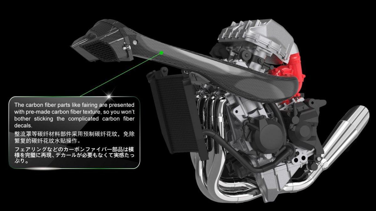 Meng Model MT-001S Kawasaki Ninja H2R (Pre-colored Edition) 1/9 – image 3