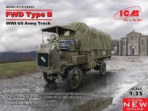 Camion de l&amp;#39;armée américaine ICM 35655, traction avant, type B, échelle 1/35