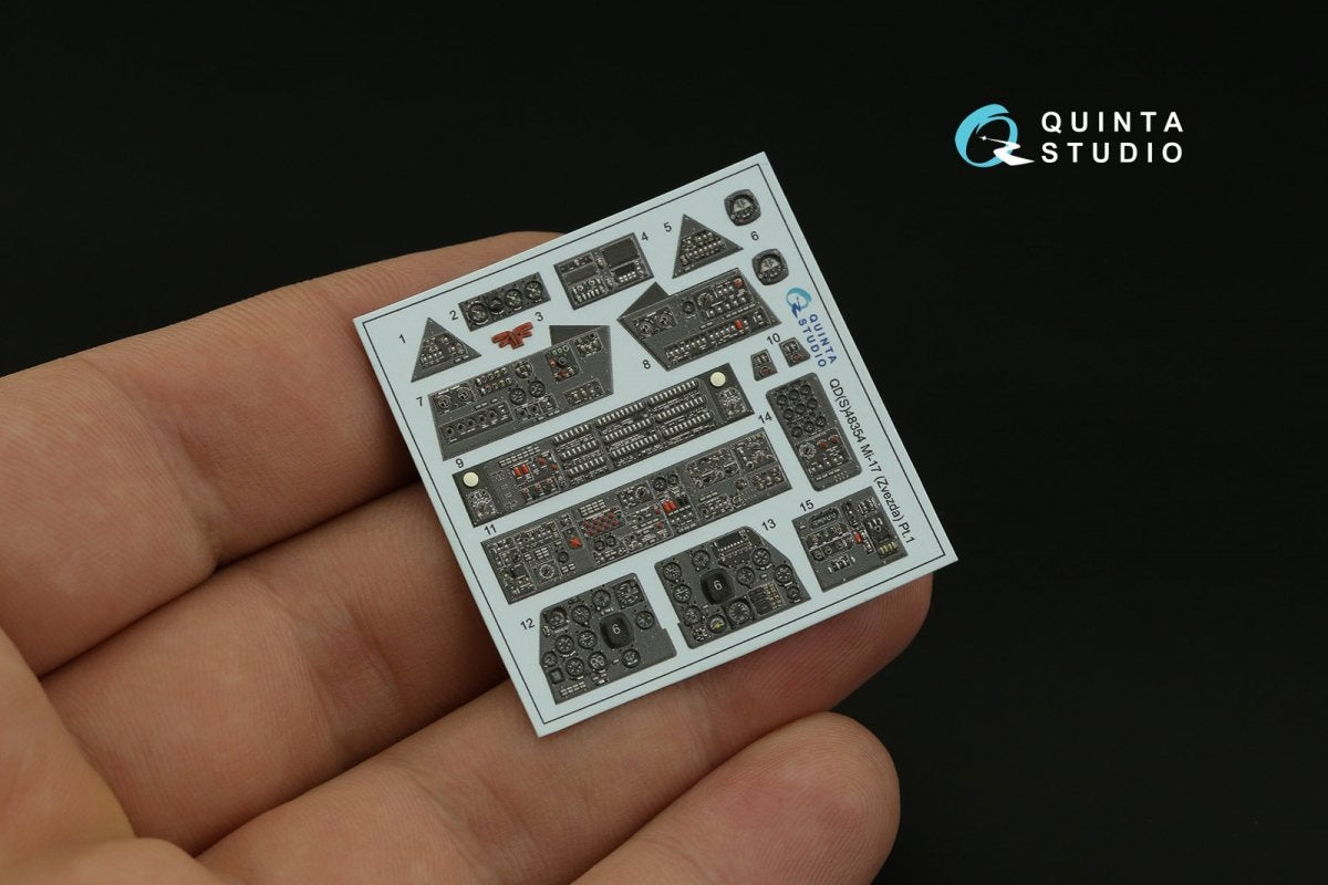 Quinta Studio QDS-48354 Mi-17 (Mi-8MT Export version) 3D-Printed &amp;amp; coloured Interior on decal paper (Zvezda) (Small version) 1/48 – zdjęcie 7