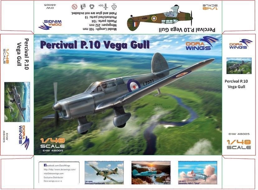 Dora Wings 48005 Percival Vega Gull 1/48 – image 2