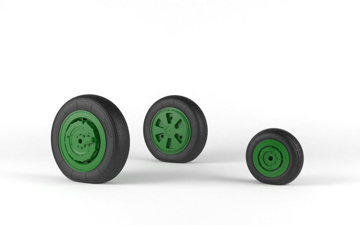Armory Models AW48028 Mikoyan MiG-21 Fishbed wheels w/ weighted tires, mid production 1/48 – zdjęcie 6