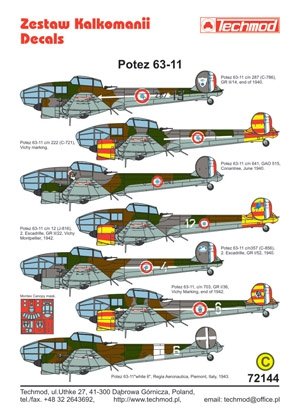 Techmod 72144 - Potez 63-11 1/72 – imagen 3
