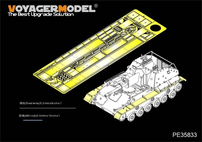 Garde-boues pour canon automoteur russe SU-76 de la Seconde Guerre mondiale, modèle Voyager PE35833 (pour TAMIYA 35349), échelle 1/35