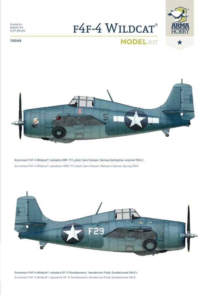 Arma Hobby 70048 F4F-4 Wildcat® Model Kit 1/72 – imagen 5