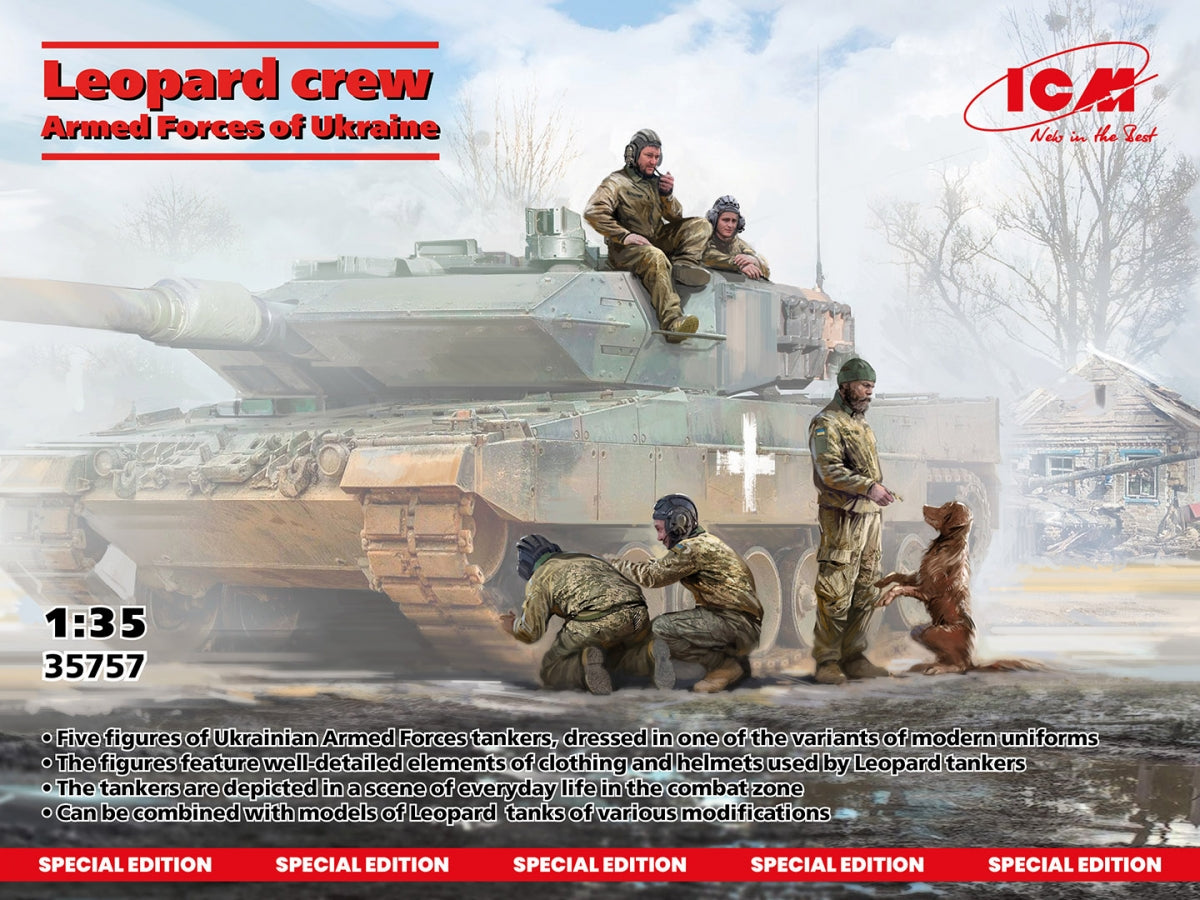 Équipage du Leopard ICM 35757 des Forces armées ukrainiennes 1/35