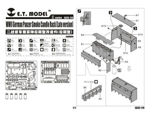 E.T. Model EA35-119 WWII German Panzer Smoke Candle Rack (Late version) 1/35 – zdjęcie 3