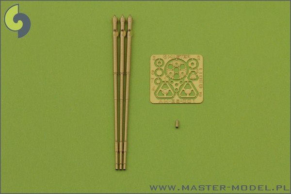 Master AM-35-001 M197 - Three-barrelled rotary 20mm cannon - turned barrels with etched barrel clamps 1/35