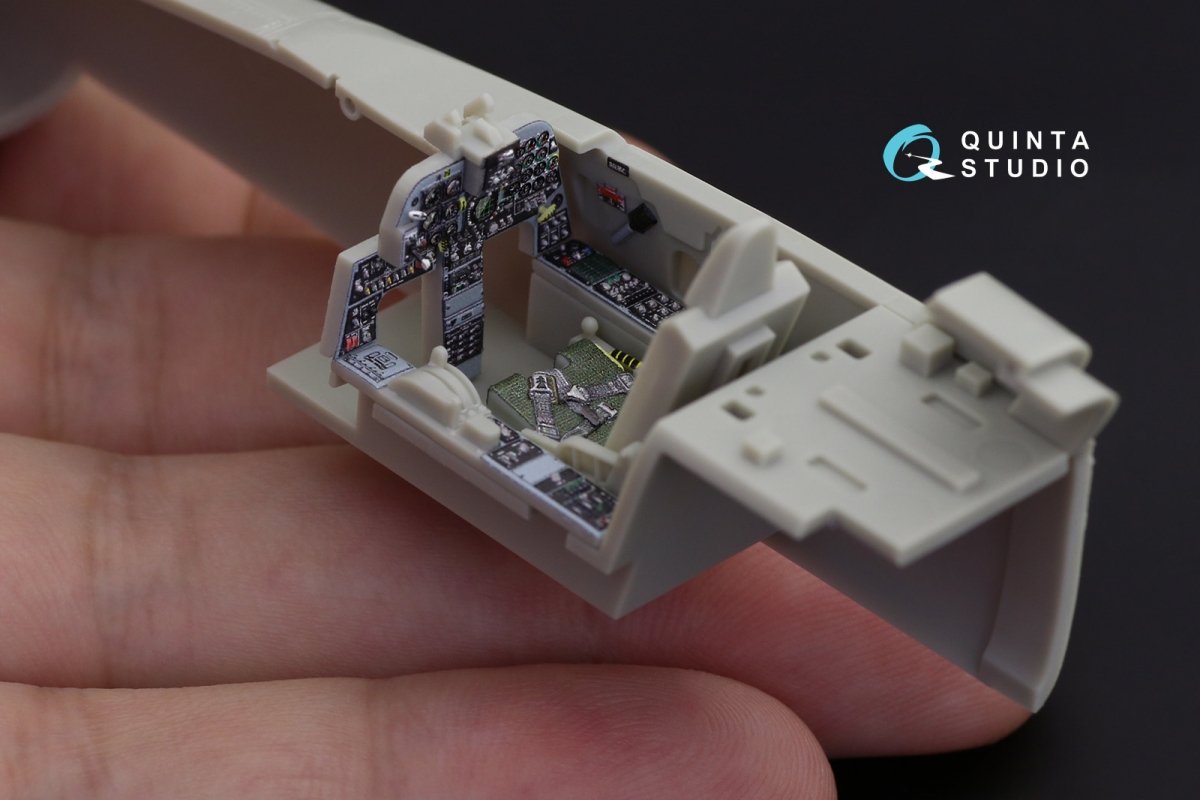 Quinta Studio QD48219 F-5E 3D-Printed &amp;amp; coloured Interior on decal paper (AFV club) 1/48 – immagine 10
