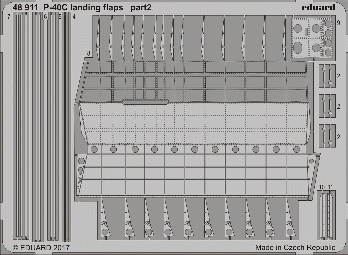 Eduard 48911 P-40C landing flaps BRONCO 1/48 – imagen 2