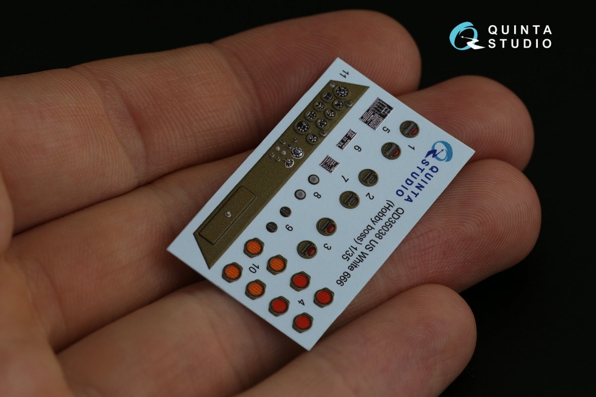 Quinta Studio QD35038 US White 666 3D-Printed &amp;amp; coloured Interior on decal paper (Hobby Boss) 1/35 – zdjęcie 8