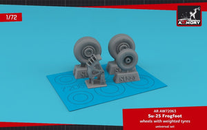 Armory Models AW72063 Roues Frogfoot pour Sukhoj Su-25 avec pneus lestés et garde-boue, échelle 1/72