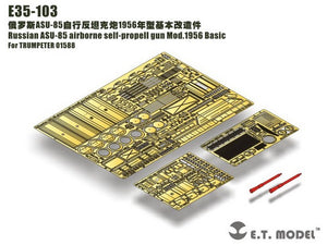 E.T. Model E35-103 Russian ASU-85 airborne self-propell gun Mod.1956 Basic (For TRUMPETER 01588) 1/35