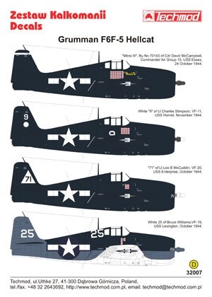 Techmod 32007 - Grumman F6F-5 Hellcat 1/32 – immagine 2