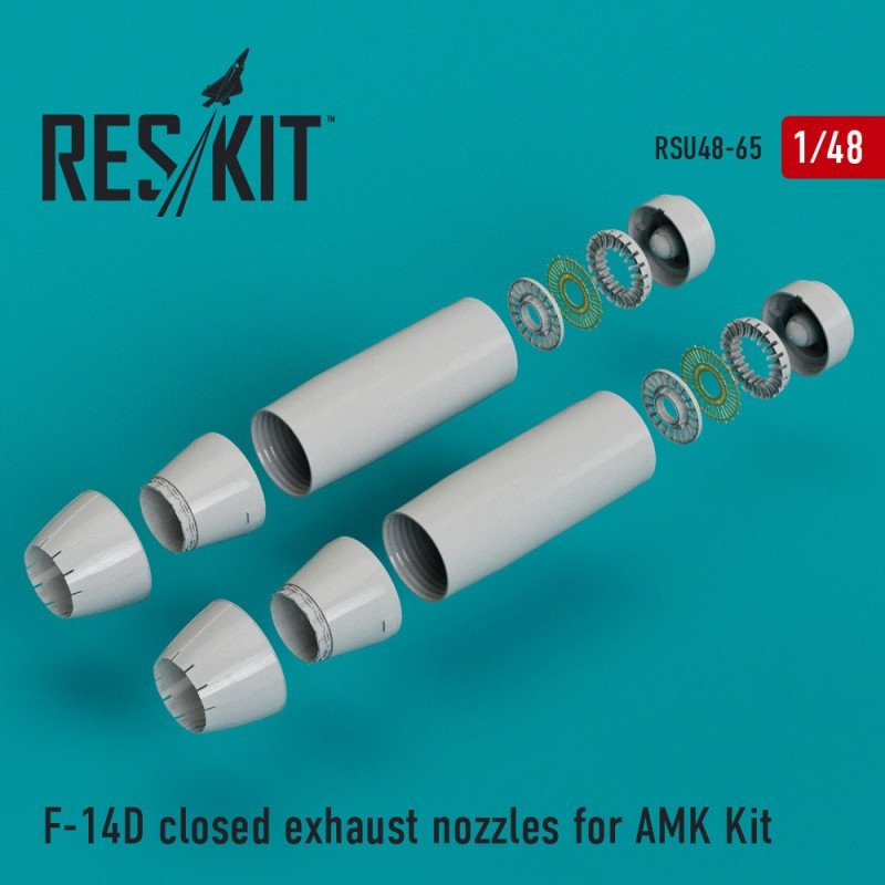 RESKIT RSU48-0065 Buses d&amp;#39;échappement fermées pour F-14D Tomcat, kit Amk 1/48