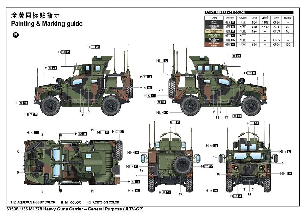 I Love Kit 63536 M1278 Heavy Guns Carrier – General Purpose (JLTV-GP) 1/35 – immagine 4