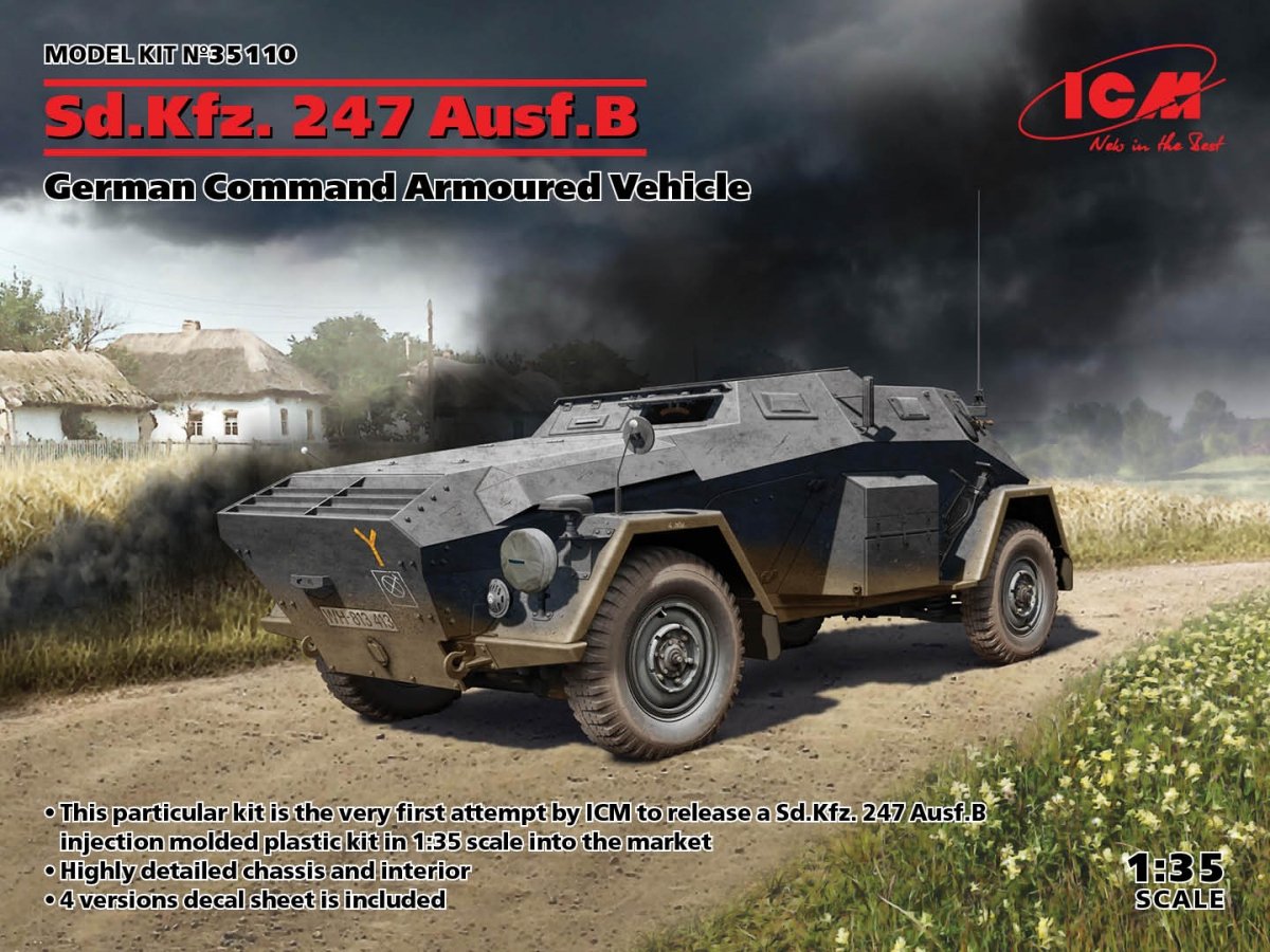 ICM 35110 Sd.Kfz. 247 Ausf.B, German Command Armored Vehicle 1/35