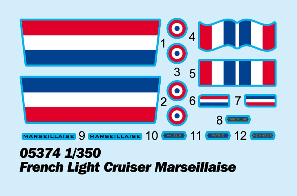 Trumpeter 05374 French Light Cruiser Marseillaise 1/350 – immagine 3
