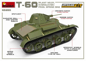 MiniArt 35260 T-60 PLANT N.37, SVERDLOVSK PROD. SPRING 1942. INTERIOR KIT 1/35 – immagine 8