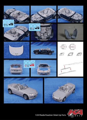 KA Models KE-24033 MAZDA ROADSTER DETAIL-UP ETCHED PART 1/24 – zdjęcie 2