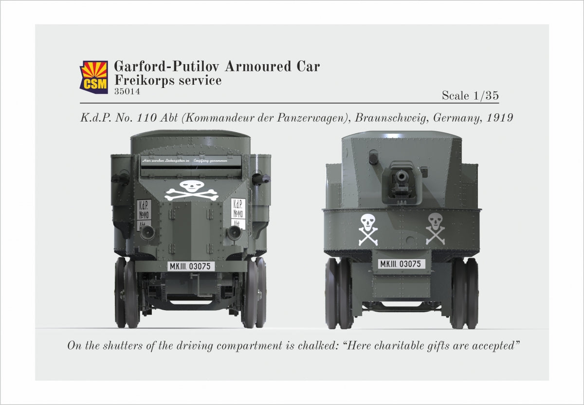 Copper State Models 35014 Garford-Putilov Armoured Car, Freikorps Service 1/35 – immagine 2