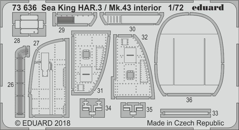 Eduard 73636 Sea King HAR.3 / Mk.43 interior AIRFIX 1/72 – immagine 2