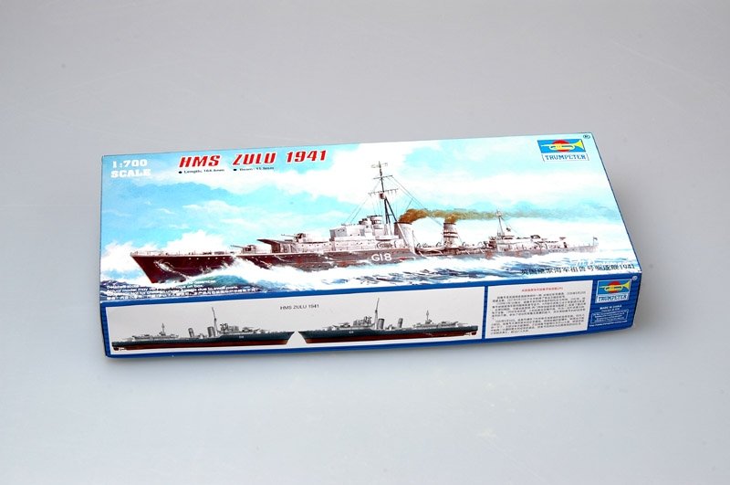 Trumpeter 05758 Tribal-class destroyer HMS Zulu (G18)1941 1/700 – immagine 2