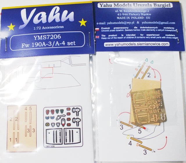 Yahu YMS7206 Fw 190 A-3/A-4 set (Tamiya / Zvezda) 1/72