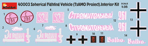 MiniArt 40003 SPHERICAL FIGHTING VEHICLE. TsAMO PROJECT. INTERIOR KIT 1/35 – immagine 5