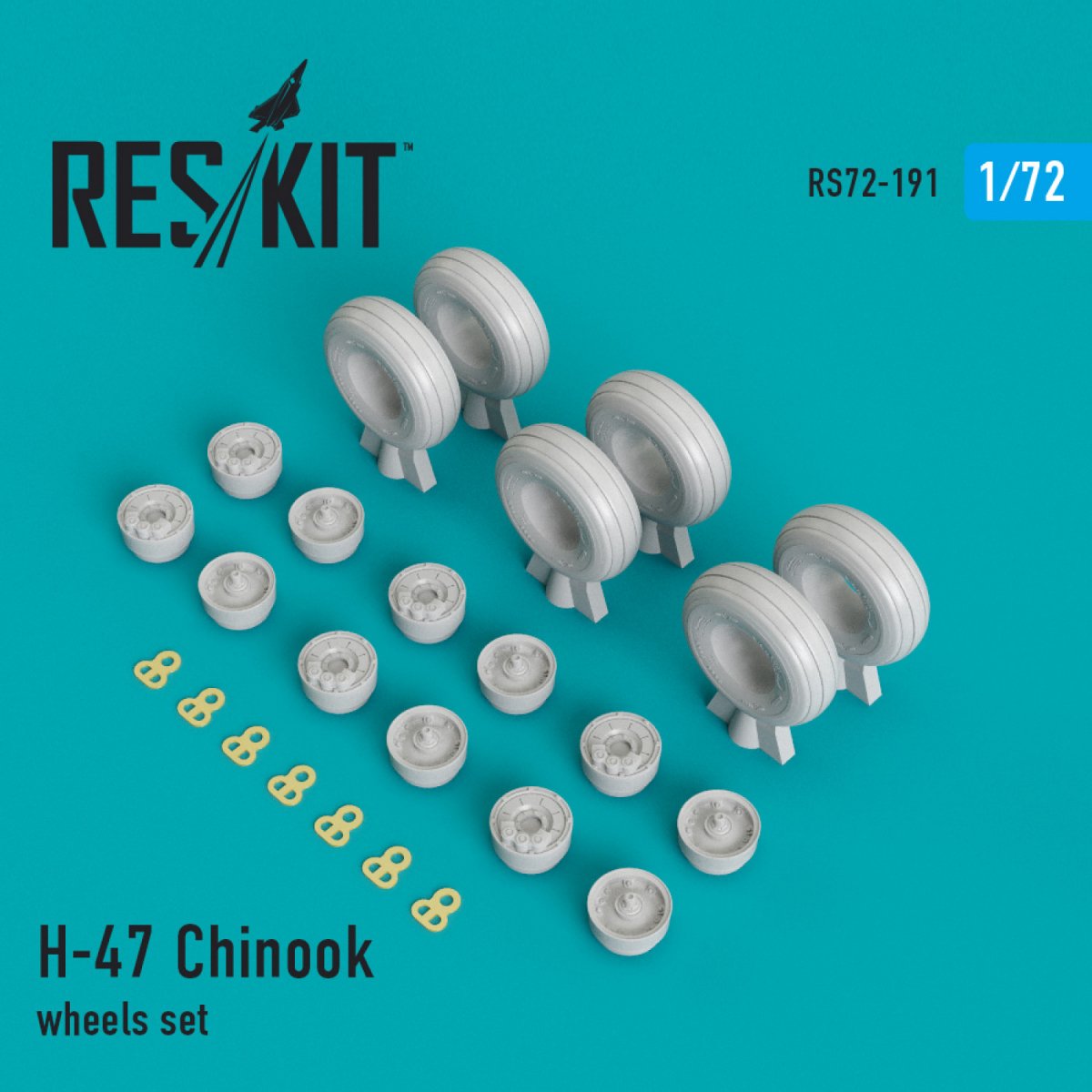 RESKIT RS72-0191 H-47 "CHINOOK" WHEELS SET 1/72