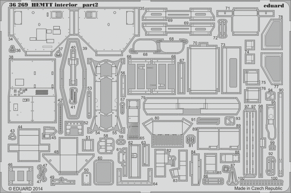 Eduard 36269 HEMTT interior - colour ITALERI 1/35 – immagine 2