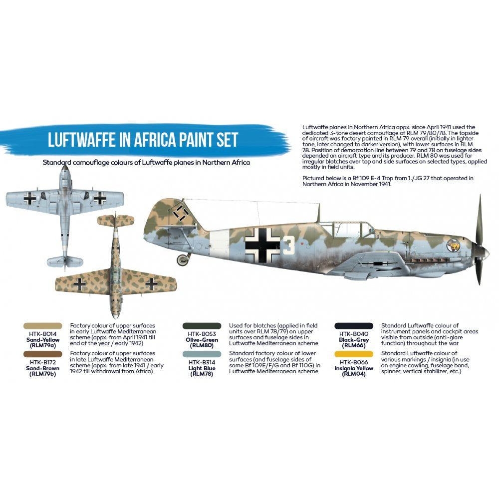 Hataka HTK-BS06.2 Luftwaffe in Africa paint set (6x17ml) – Bild 3