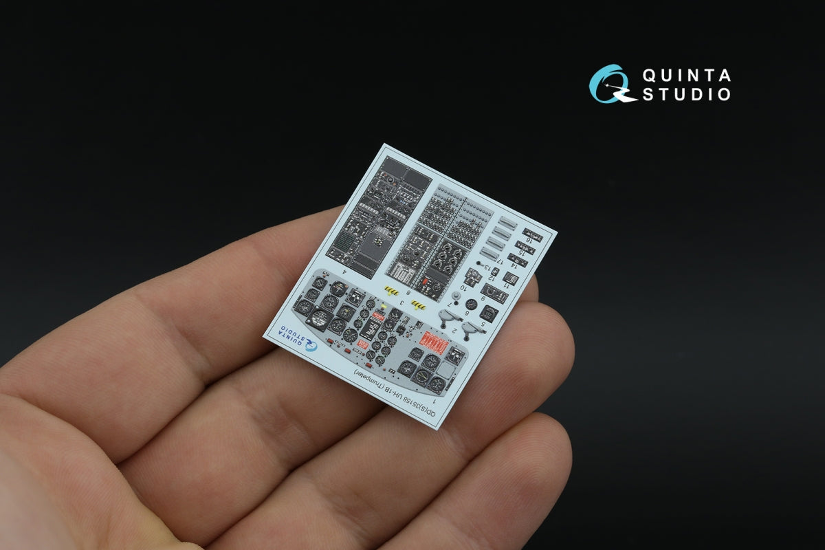 Quinta Studio QD35158 UH-1B 3D-Printed &amp;amp; coloured Interior on decal paper (Trumpeter) 1/35 – zdjęcie 9
