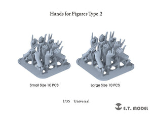 E.T. Model P35-326 Hands for Figures Type.2 1/35