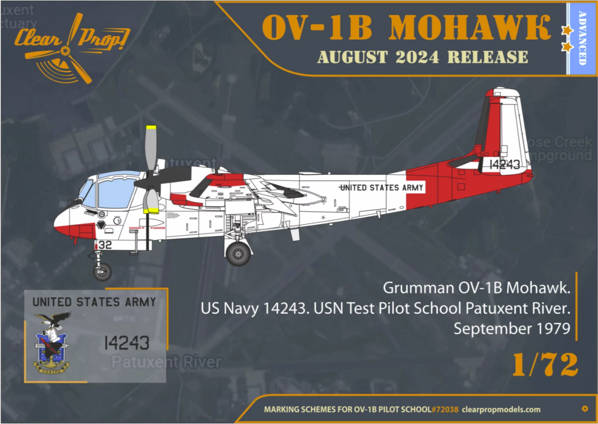 Clear Prop! CP72038 OV-1B Mohawk &amp;quot;Pilot School&amp;quot; ADVANCED KIT 1/72 – zdjęcie 3