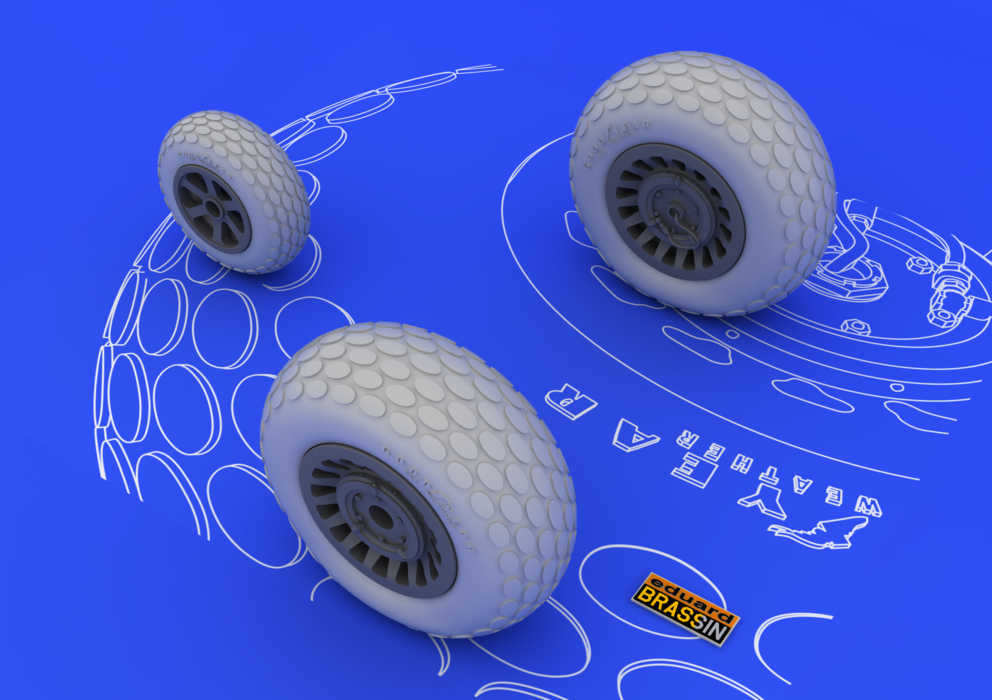 Eduard 648057 P-61 wheels 1/48 (GREAT WALL HOBBY) – Bild 3