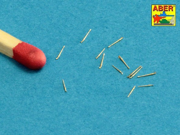 Aber 1/700L-40 Set of 16 pcs 3,7 cm Flak 42 gun barrels for German war ships 1/700 – immagine 2