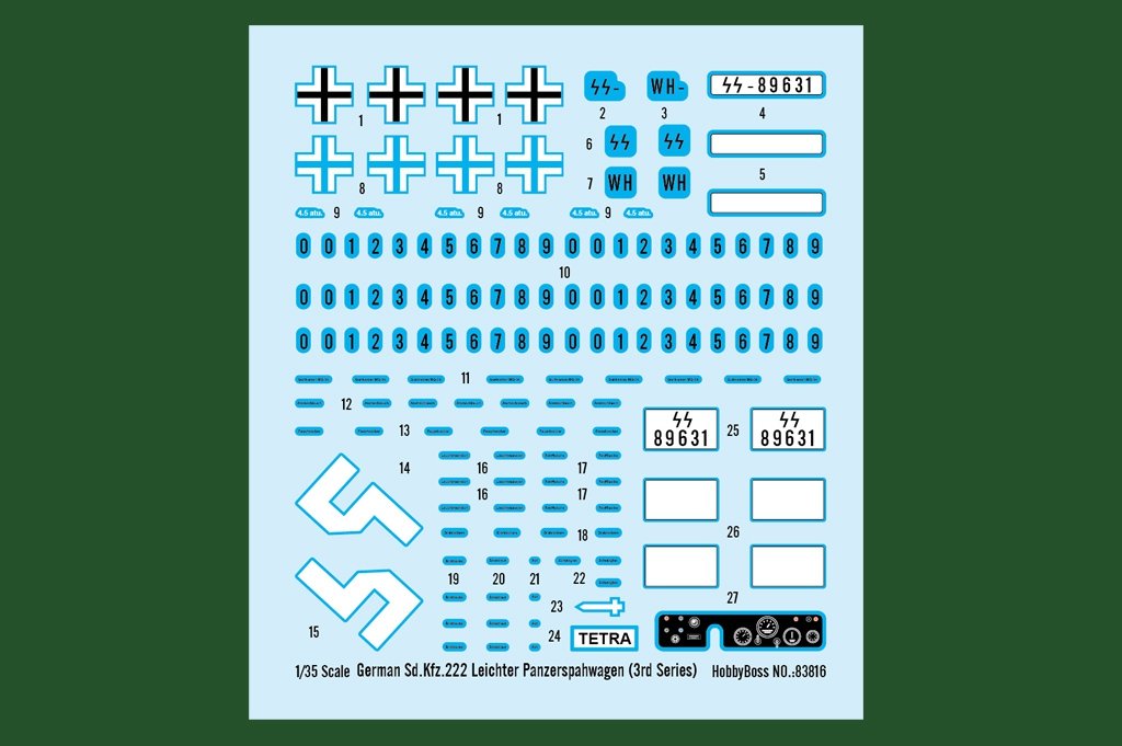 Hobby Boss 83816 German Sd.Kfz.222 Leichter Panzerspahwagen 1/35 – Bild 3